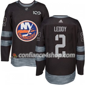 Adidas Maillot de Hockey New York Islanders Nick Leddy 2 1917-2017 100th Anniversary Noir Authentic - Homme